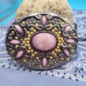 Western Purple Belt Buckle Bling